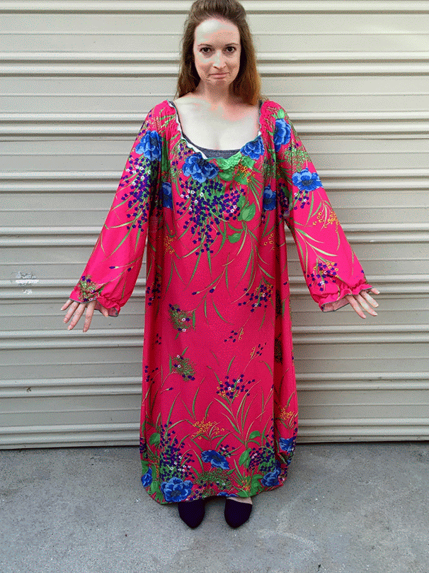 Remake Pink Floral Muumuu New Dress A Day